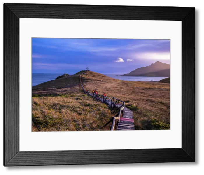 Framed Print : Boardwalk at Cape Horn, southern most point in South America, Hornos island, Tierra del Fuego, Chile, South America Framed Print : Boardwalk at Cape Horn, southern most point in South America, Hornos island, Tierra del Fuego, Chile, South America