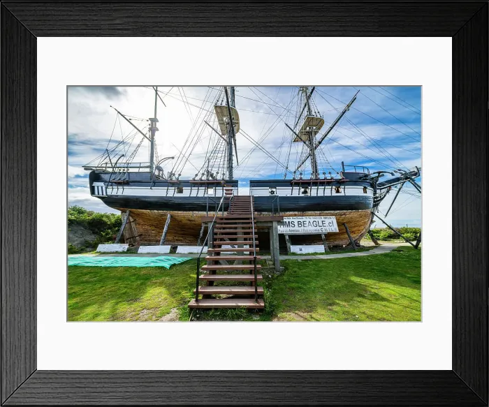 Framed Print : Replica of historic ship, Nao Victoria Museo, Shoreline of Punta Arenas, Patagonia, Chile, South America Framed Print : Replica of historic ship, Nao Victoria Museo, Shoreline of Punta Arenas, Patagonia, Chile, South America