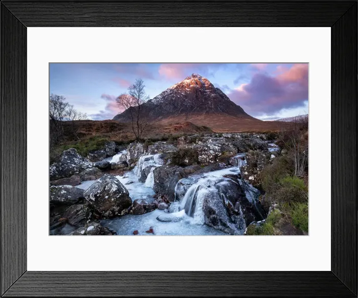 Framed Print : River Coupall Waterfall and Stob Dearg (Buachaille Etive Mor) in winter, Glen Etive, Rannoch Moor, Argyll and Bute, Scottish Highlands, Scotland, United Kingdom, Europe Framed Print : River Coupall Waterfall and Stob Dearg (Buachaille Etive Mor) in winter, Glen Etive, Rannoch Moor, Argyll and Bute, Scottish Highlands, Scotland, United Kingdom, Europe