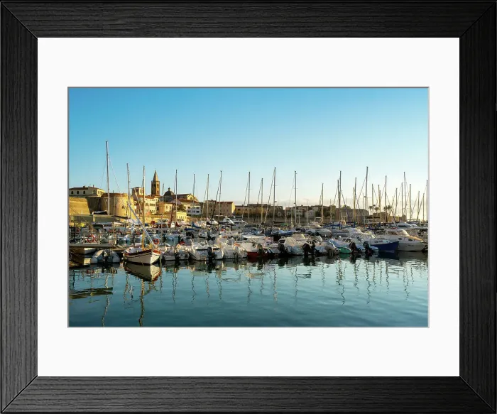 Framed Print : Alghero city marina with boats and yachts, Alghero, Sardinia, Italy, Mediterranean, Europe Framed Print : Alghero city marina with boats and yachts, Alghero, Sardinia, Italy, Mediterranean, Europe
