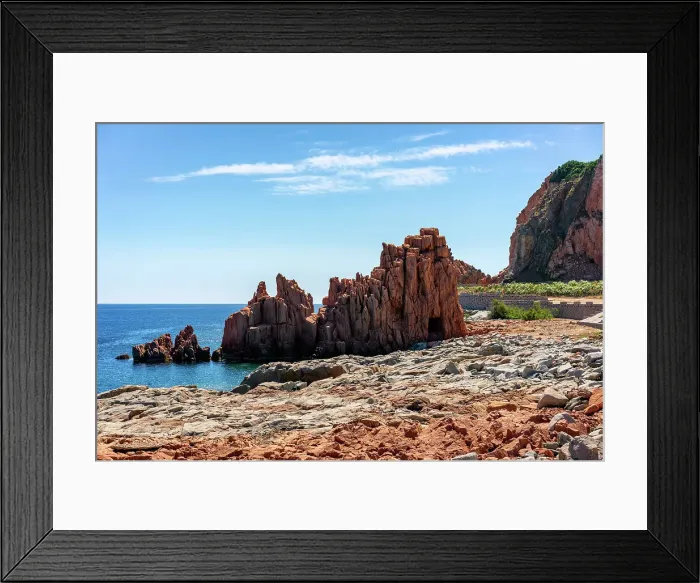 Framed Print : Rocce Rosse (Red Rocks) landscape of Arbatax, Sardinia, Italy, Mediterranean, Europe Framed Print : Rocce Rosse (Red Rocks) landscape of Arbatax, Sardinia, Italy, Mediterranean, Europe