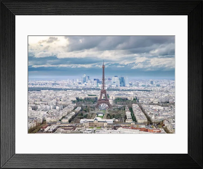 Framed Print : Paris overview with Eiffel Tower, Paris, France, Europe Framed Print : Paris overview with Eiffel Tower, Paris, France, Europe
