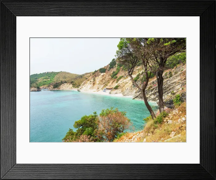 Framed Print : Ionian Coast Cove near Saranda, Southern Albania, Europe Framed Print : Ionian Coast Cove near Saranda, Southern Albania, Europe