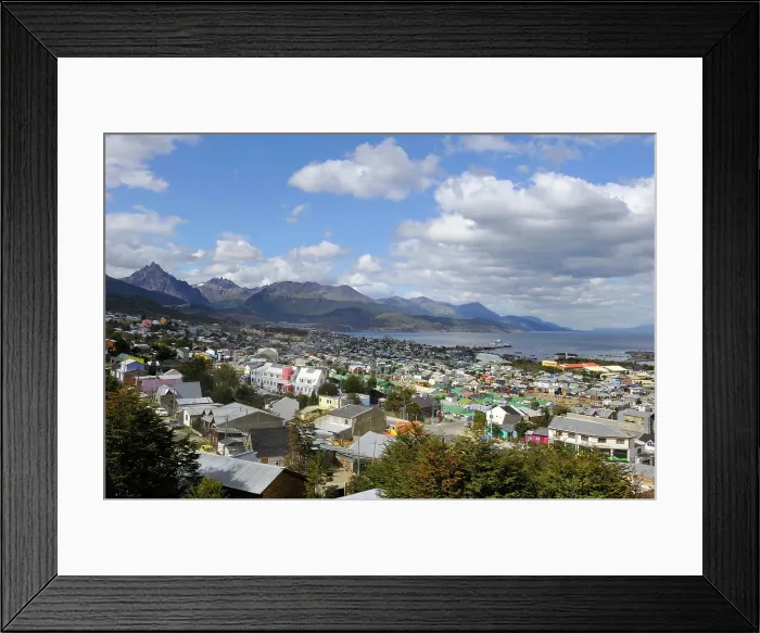 Framed Print : View of Ushuaia, Tierra del Fuego, Patagonia, Argentina, South America Framed Print : View of Ushuaia, Tierra del Fuego, Patagonia, Argentina, South America