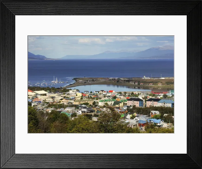 Framed Print : View of Ushuaia, Tierra del Fuego, Patagonia, Argentina, South America Framed Print : View of Ushuaia, Tierra del Fuego, Patagonia, Argentina, South America