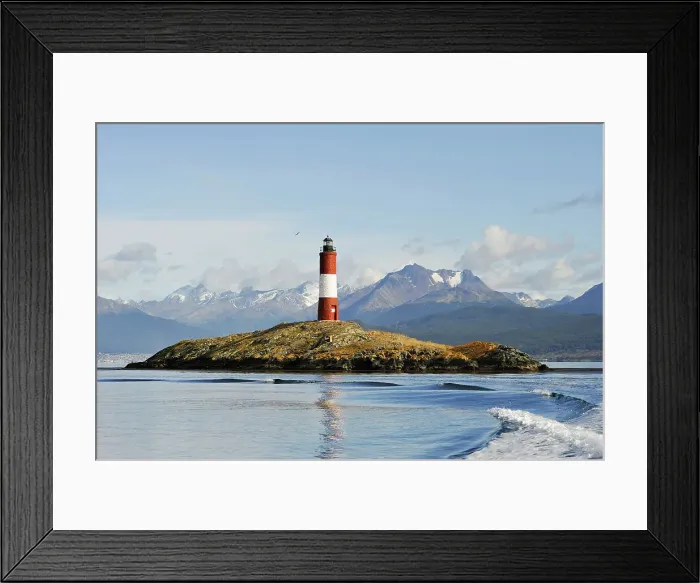 Framed Print : Les Eclaireurs Lighthouse, Beagle Channel, Ushuaia, Tierra del Fuego, Patagonia, Argentina, South America Framed Print : Les Eclaireurs Lighthouse, Beagle Channel, Ushuaia, Tierra del Fuego, Patagonia, Argentina, South America