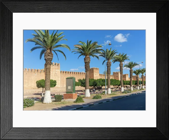 Framed Print : City medina defensive walls, city of Taroudant, Sous Valley, Morocco, North Africa, Africa