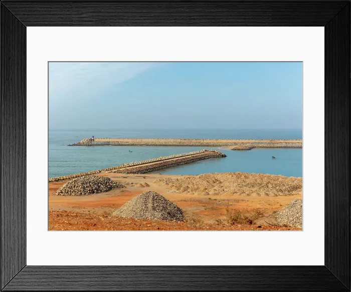 Framed Print : Breakwater barriers harbour at port of Sidi Ifni, Morocco, North Africa, Africa Framed Print : Breakwater barriers harbour at port of Sidi Ifni, Morocco, North Africa, Africa