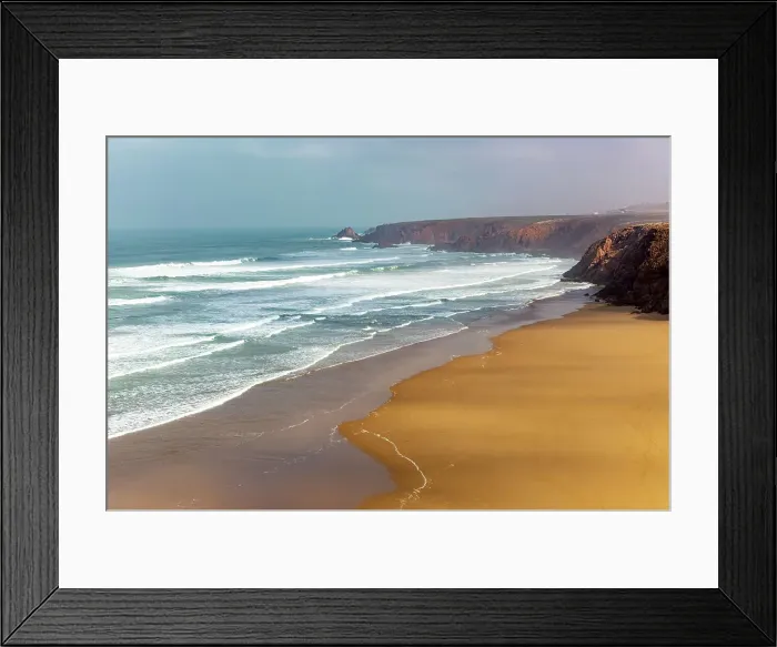 Framed Print : Waves breaking coastal cliffs and sandy beach, Plage Imin Turga, Mirleft, southern Morocco, North Africa, Africa Framed Print : Waves breaking coastal cliffs and sandy beach, Plage Imin Turga, Mirleft, southern Morocco, North Africa, Africa