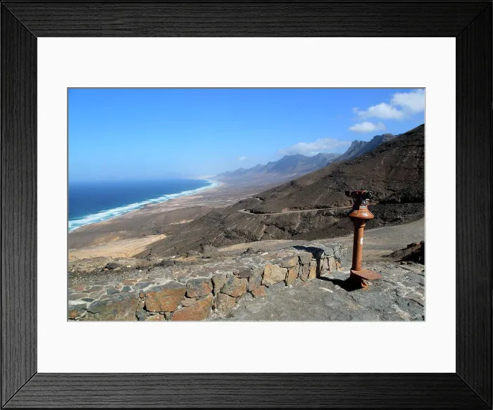 Framed Print : Viewpoint to Cofete beach Atlantic Ocean coast, Jandia peninsula, Fuerteventura, Canary Islands, Spain, Atlantic, Europe Framed Print : Viewpoint to Cofete beach Atlantic Ocean coast, Jandia peninsula, Fuerteventura, Canary Islands, Spain, Atlantic, Europe