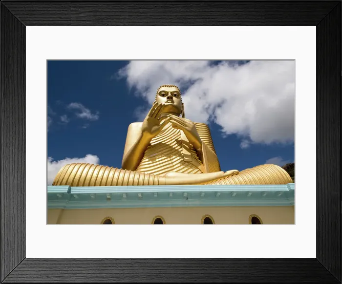 Framed Print : Giant Golden Buddha statue at Dambulla cave temple complex, UNESCO World Heritage Site, Sri Lanka, Asia Framed Print : Giant Golden Buddha statue at Dambulla cave temple complex, UNESCO World Heritage Site, Sri Lanka, Asia