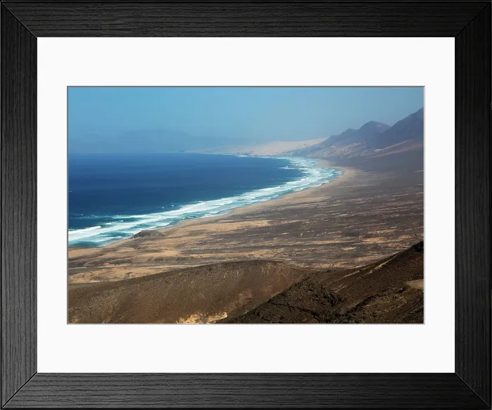 Framed Print : Viewpoint to Cofete beach Atlantic Ocean coast, Jandia peninsula, Fuerteventura, Canary Islands, Spain, Atlantic, Europe Framed Print : Viewpoint to Cofete beach Atlantic Ocean coast, Jandia peninsula, Fuerteventura, Canary Islands, Spain, Atlantic, Europe