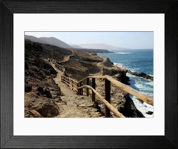 Framed Print : Cliff top footpath at Ajuy, Fuerteventura, Canary Islands, Spain, Atlantic, Europe Framed Print : Cliff top footpath at Ajuy, Fuerteventura, Canary Islands, Spain, Atlantic, Europe
