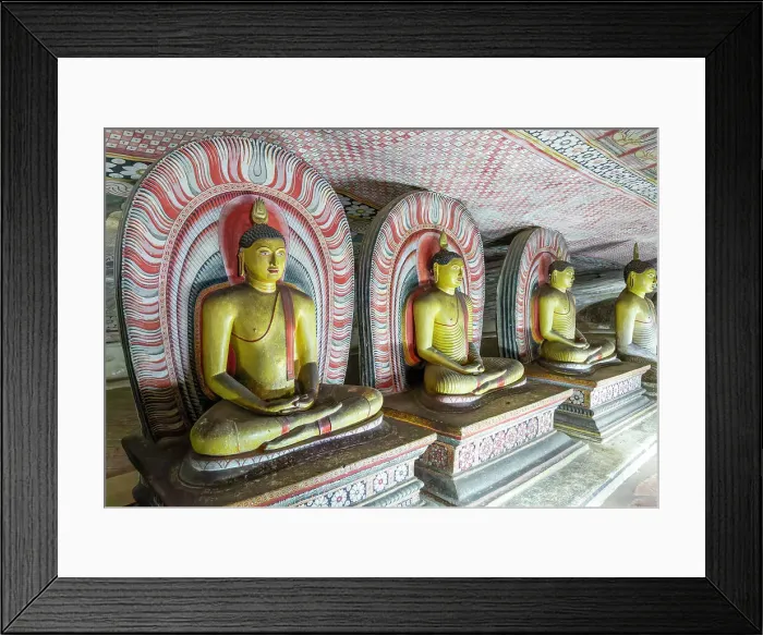 Framed Print : Buddha figures inside Dambulla cave Buddhist temple complex, UNESCO World Heritage Site, Sri Lanka, Asia Framed Print : Buddha figures inside Dambulla cave Buddhist temple complex, UNESCO World Heritage Site, Sri Lanka, Asia