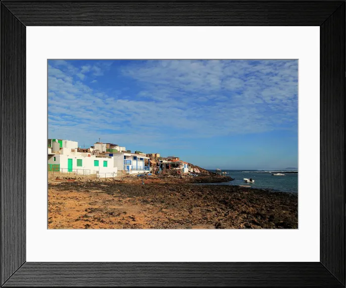 Framed Print : Small fishing village of Majanicho on the north coast, Fuerteventura, Canary Islands, Spain, Atlantic, Europe Framed Print : Small fishing village of Majanicho on the north coast, Fuerteventura, Canary Islands, Spain, Atlantic, Europe