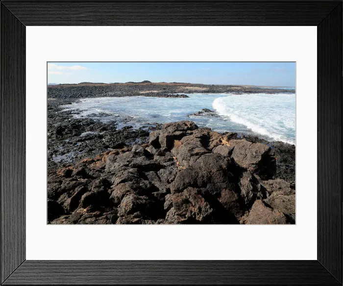 Framed Print : Coastal landscape near Majanicho on north coast of Fuerteventura, Canary Islands, Spain, Atlantic, Europe Framed Print : Coastal landscape near Majanicho on north coast of Fuerteventura, Canary Islands, Spain, Atlantic, Europe