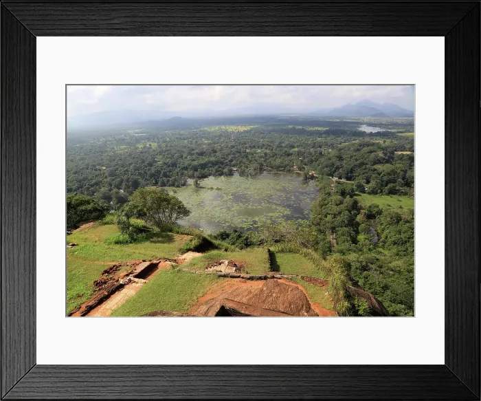 Framed Print : View of lake and forest from rock palace, UNESCO World Heritage Site, Sigiriya, Central Province, Sri Lanka, Asia Framed Print : View of lake and forest from rock palace, UNESCO World Heritage Site, Sigiriya, Central Province, Sri Lanka, Asia