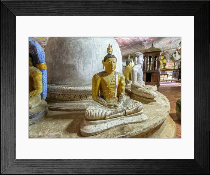 Framed Print : Buddha figures inside Dambulla cave Buddhist temple complex, UNESCO World Heritage Site, Sri Lanka, Asia Framed Print : Buddha figures inside Dambulla cave Buddhist temple complex, UNESCO World Heritage Site, Sri Lanka, Asia