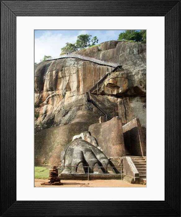 Framed Print : Metal staircase climbing to rock palace fortress, Sigiriya, UNESCO World Heritage Site, Central Province, Sri Lanka, Asia Framed Print : Metal staircase climbing to rock palace fortress, Sigiriya, UNESCO World Heritage Site, Central Province, Sri Lanka, Asia