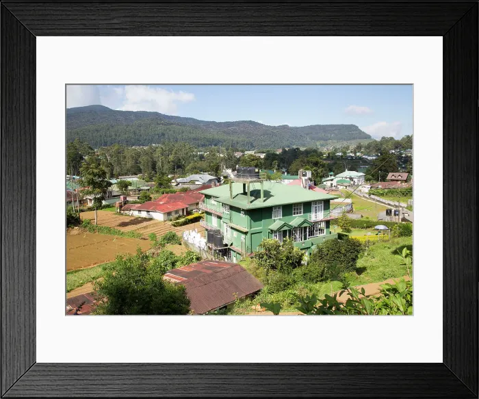Framed Print : View over farmland to the town of Nuwara Eliya, Central Province, Sri Lanka Asia Framed Print : View over farmland to the town of Nuwara Eliya, Central Province, Sri Lanka Asia