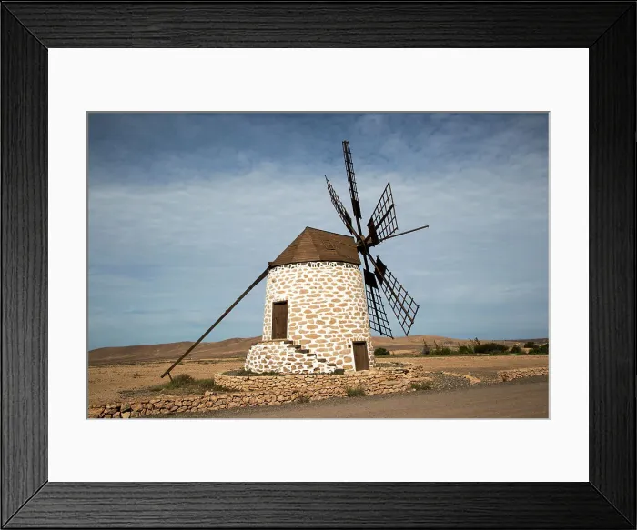 Framed Print : Traditional windmill at Tefia, Fuerteventura, Canary Islands, Spain, Atlantic, Europe Framed Print : Traditional windmill at Tefia, Fuerteventura, Canary Islands, Spain, Atlantic, Europe