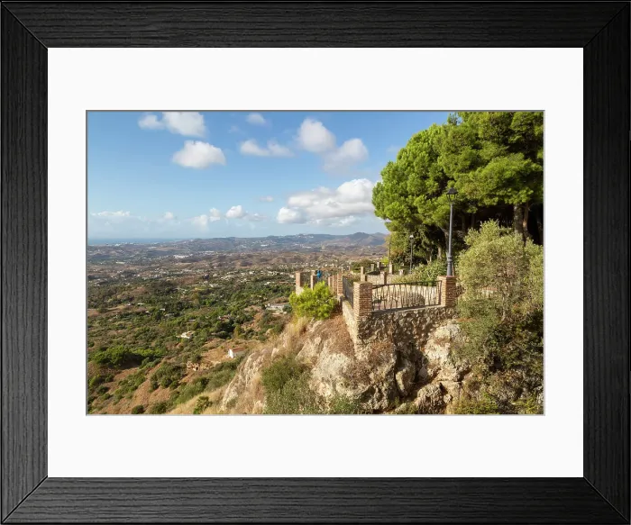 Framed Print : Landscape view west over coast of Costa del Sol, Mijas, Malaga province, Andalusia, Spain, Europe Framed Print : Landscape view west over coast of Costa del Sol, Mijas, Malaga province, Andalusia, Spain, Europe