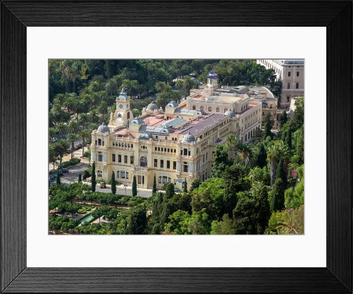 Framed Print : View over city hall (Ayuntamiento) building, built 1919, architect F. Guerrero Stracham, in city centre, Malaga, Andalusia, Spain, Europe Framed Print : View over city hall (Ayuntamiento) building, built 1919, architect F. Guerrero Stracham, in city centre, Malaga, Andalusia, Spain, Europe
