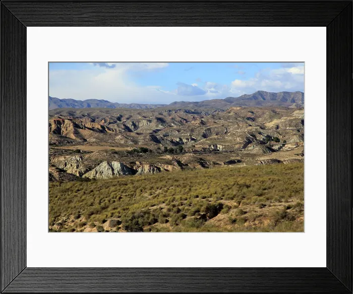 Framed Print : Limestone desert landscape, Paraje Natural de Karst en Yesos de Sorbas, Almeria, Andalusia, Spain, Europe Framed Print : Limestone desert landscape, Paraje Natural de Karst en Yesos de Sorbas, Almeria, Andalusia, Spain, Europe