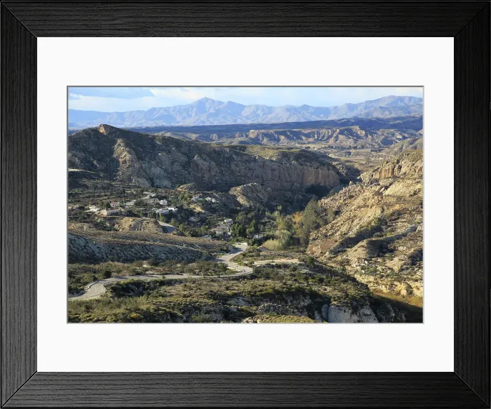 Framed Print : Limestone desert landscape, Los Molinos del Rio Aguas, Paraje Natural de Karst en Yesos de Sorbas, Almeria, Andalusia, Spain, Europe Framed Print : Limestone desert landscape, Los Molinos del Rio Aguas, Paraje Natural de Karst en Yesos de Sorbas, Almeria, Andalusia, Spain, Europe