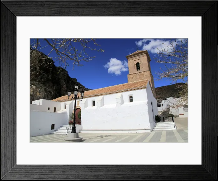 Framed Print : Parish church in Huebro village, Sierra Alhamilla mountains, Nijar, Almeria, Andalusia, Spain, Europe Framed Print : Parish church in Huebro village, Sierra Alhamilla mountains, Nijar, Almeria, Andalusia, Spain, Europe