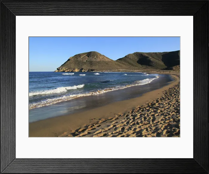 Framed Print : Beach and waves at Playa de Playazo, Rodalquilar, Cabo de Gata natural park, Almeria, Andalusia, Spain, Europe Framed Print : Beach and waves at Playa de Playazo, Rodalquilar, Cabo de Gata natural park, Almeria, Andalusia, Spain, Europe
