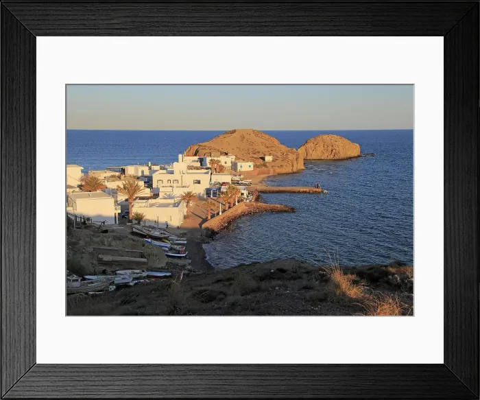 Framed Print : Small fishing village of Isleta del Moro, Cabo de Gata natural park, Almeria, Andalusia, Spain, Europe Framed Print : Small fishing village of Isleta del Moro, Cabo de Gata natural park, Almeria, Andalusia, Spain, Europe