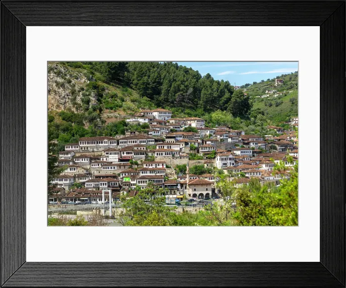 Framed Print : Ottoman architecture of buildings in the Mangalemi quarter of Berat, UNESCO World Heritage Site, Albania, Europe Framed Print : Ottoman architecture of buildings in the Mangalemi quarter of Berat, UNESCO World Heritage Site, Albania, Europe
