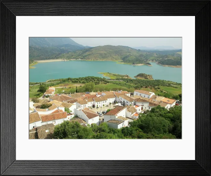 Framed Print : Embalse Zahara-El Gastor Reservoir lake, Zahara de la Sierra, Cadiz province, Andalusia, Spain, Europe Framed Print : Embalse Zahara-El Gastor Reservoir lake, Zahara de la Sierra, Cadiz province, Andalusia, Spain, Europe