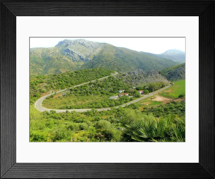 Framed Print : Mountain landscape of Serrania de Ronda, near Cueva de la Pileta, Malaga province, Andalusia, Spain, Europe Framed Print : Mountain landscape of Serrania de Ronda, near Cueva de la Pileta, Malaga province, Andalusia, Spain, Europe
