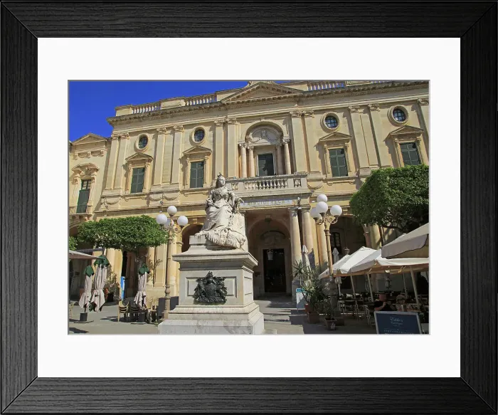 Framed Print : Queen Victoria statue in front of National Library building, Republic Square, Valletta, Malta, Mediterranean, Europe Framed Print : Queen Victoria statue in front of National Library building, Republic Square, Valletta, Malta, Mediterranean, Europe
