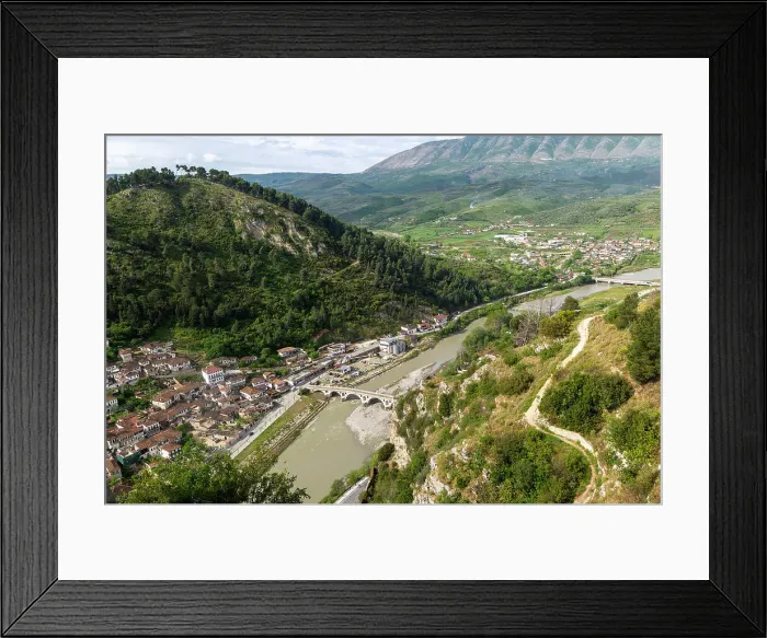 Framed Print : View of Gorica bridge crossing the River Osumi, Berat, UNESCO World Heritage Site, Albania, Europe Framed Print : View of Gorica bridge crossing the River Osumi, Berat, UNESCO World Heritage Site, Albania, Europe