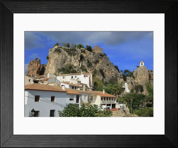 Framed Print : Hilltop castle and village, El Castell de Guadalest, Alicante province, Spain, Europe Framed Print : Hilltop castle and village, El Castell de Guadalest, Alicante province, Spain, Europe