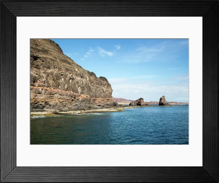 Framed Print : Rocky headland of Punta Fariones, Chinijo Archipelago, Orzola, Lanzarote, Canary Islands, Spain, Atlantic, Europe