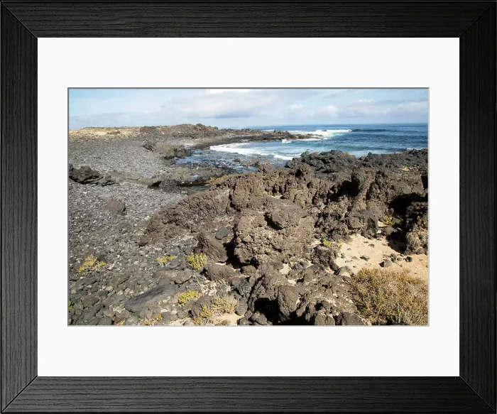 Framed Print : Small rocky cove at Caleta de Caballo, Lanzarote, Canary islands, Spain, Atlantic, Europe Framed Print : Small rocky cove at Caleta de Caballo, Lanzarote, Canary islands, Spain, Atlantic, Europe