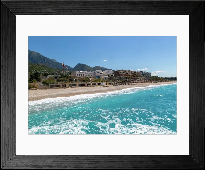 Framed Print : Tourist development construction building work, Drymades Beach, Dhermi, Albanian Riviera, Albania, Europe Framed Print : Tourist development construction building work, Drymades Beach, Dhermi, Albanian Riviera, Albania, Europe