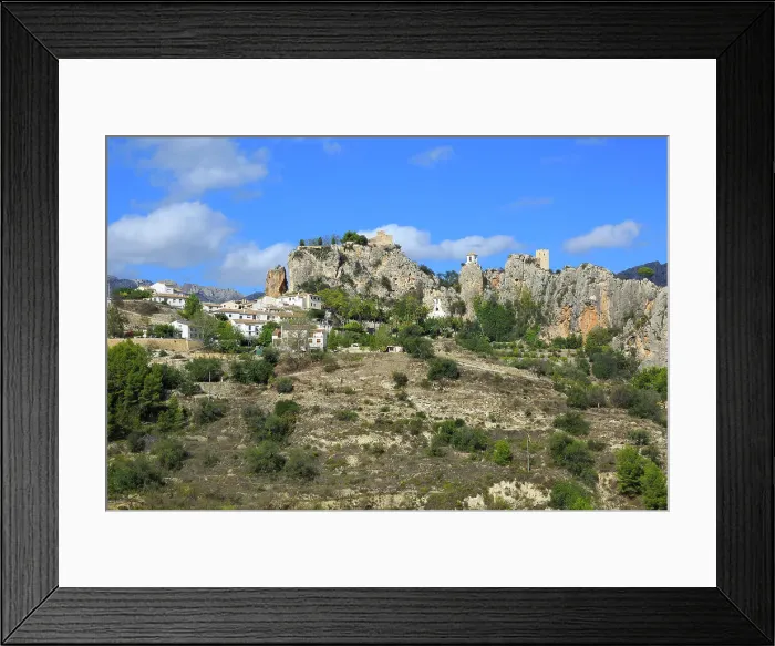 Framed Print : Hilltop castle and village, El Castell de Guadalest, Alicante province, Spain, Europe Framed Print : Hilltop castle and village, El Castell de Guadalest, Alicante province, Spain, Europe