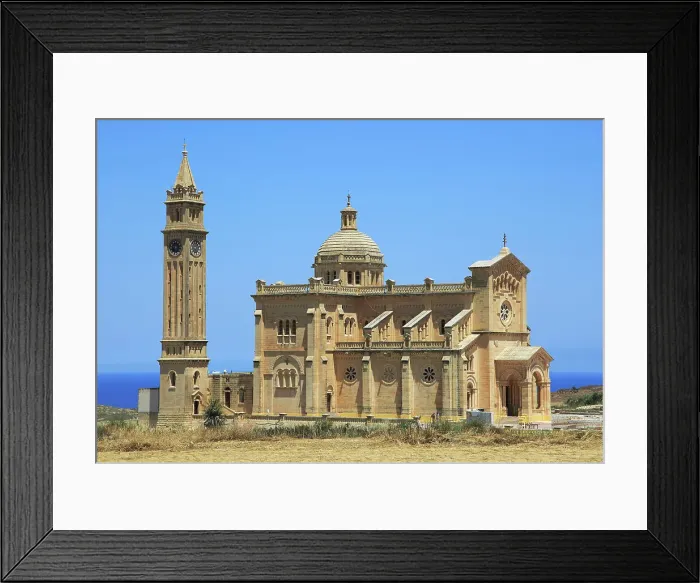 Framed Print : Romanesque architecture of basilica church, national pilgrimage shrine to the Virgin Mary, Ta Pinu, Gozo, Malta, Mediterranean, Europe Framed Print : Romanesque architecture of basilica church, national pilgrimage shrine to the Virgin Mary, Ta Pinu, Gozo, Malta, Mediterranean, Europe