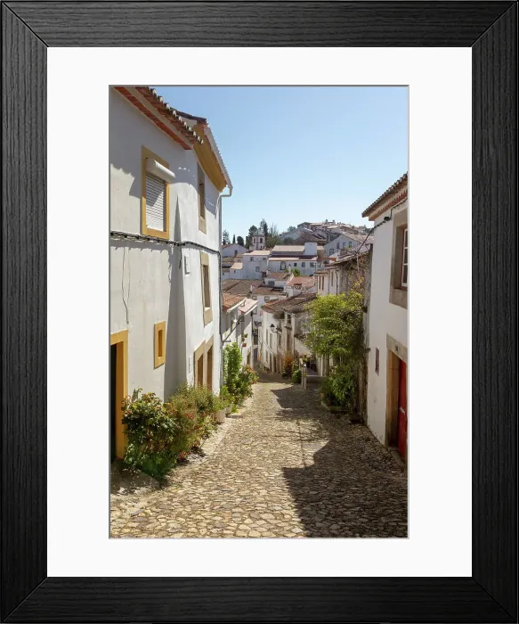 Framed Print : Cobbled street in Judiara the former Jewish part of Castelo de Vide, Alto Alentejo, Portugal, Europe Framed Print : Cobbled street in Judiara the former Jewish part of Castelo de Vide, Alto Alentejo, Portugal, Europe