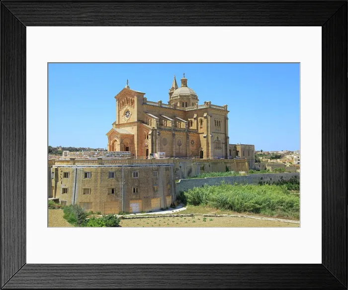 Framed Print : Romanesque architecture of basilica church, national pilgrimage shrine to the Virgin Mary, Ta Pinu, Gozo, Malta, Mediterranean, Europe Framed Print : Romanesque architecture of basilica church, national pilgrimage shrine to the Virgin Mary, Ta Pinu, Gozo, Malta, Mediterranean, Europe