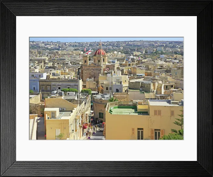 Framed Print : Domed roof of basilica St. George church in town centre of Victoria Rabat, Gozo, Malta, Mediterranean, Europe Framed Print : Domed roof of basilica St. George church in town centre of Victoria Rabat, Gozo, Malta, Mediterranean, Europe
