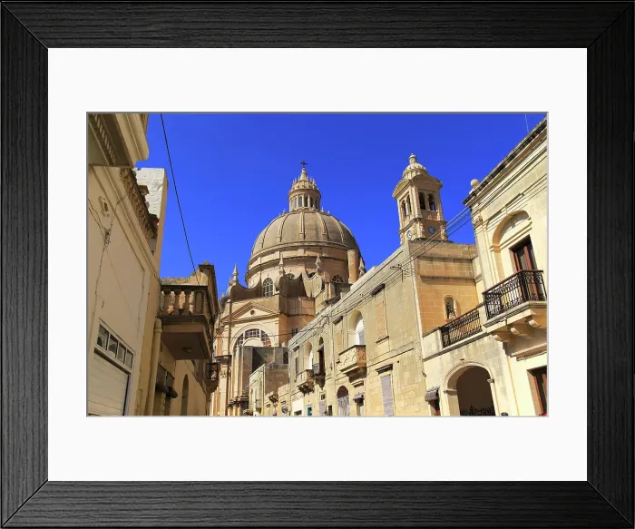 Framed Print : Rotunda domed roof of church of St. John the Baptist, Xewkija, island of Gozo, Malta, Mediterranean, Europe Framed Print : Rotunda domed roof of church of St. John the Baptist, Xewkija, island of Gozo, Malta, Mediterranean, Europe