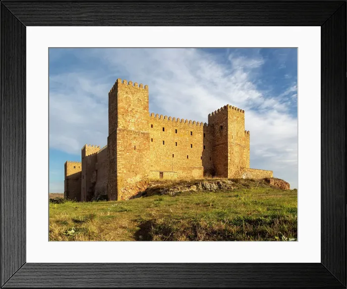 Framed Print : Ramparts wall of castle Parador hotel, Siguenza, Guadalajara province, Spain, Europe Framed Print : Ramparts wall of castle Parador hotel, Siguenza, Guadalajara province, Spain, Europe