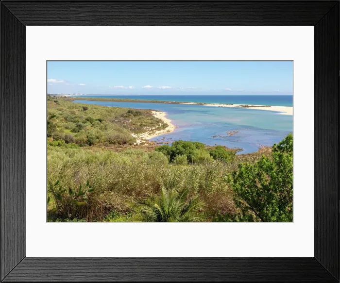 Framed Print : Coastal wooded landscape of pristine beaches and lagoon behind offshore sandbar, Cacela Velha, Vila Real de Santo Antonio, Ria Formosa Natural Park, Algarve, Portugal, Europe Framed Print : Coastal wooded landscape of pristine beaches and lagoon behind offshore sandbar, Cacela Velha, Vila Real de Santo Antonio, Ria Formosa Natural Park, Algarve, Portugal, Europe