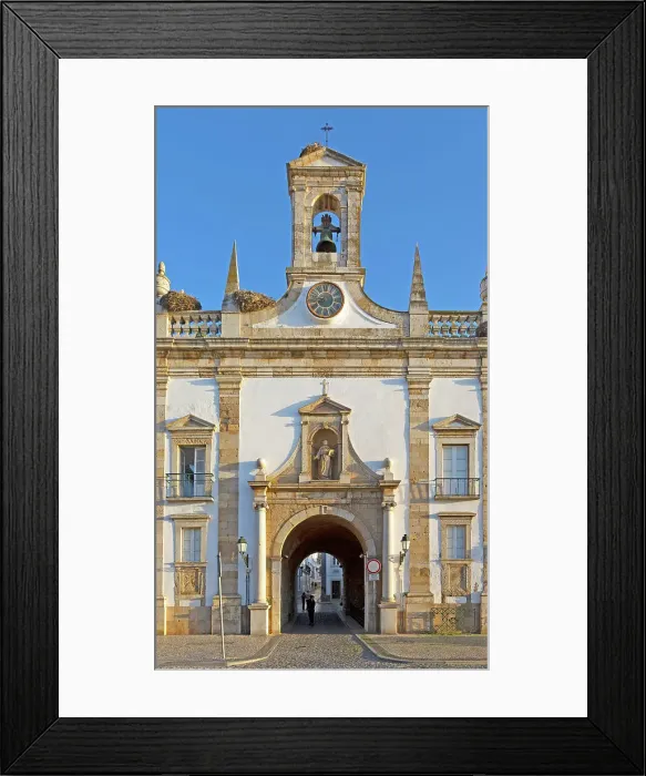 Framed Print : Neoclassical architecture Arco da Vila built after the 1755 earthquake, city of Faro, Algarve, Portugal, Europe Framed Print : Neoclassical architecture Arco da Vila built after the 1755 earthquake, city of Faro, Algarve, Portugal, Europe